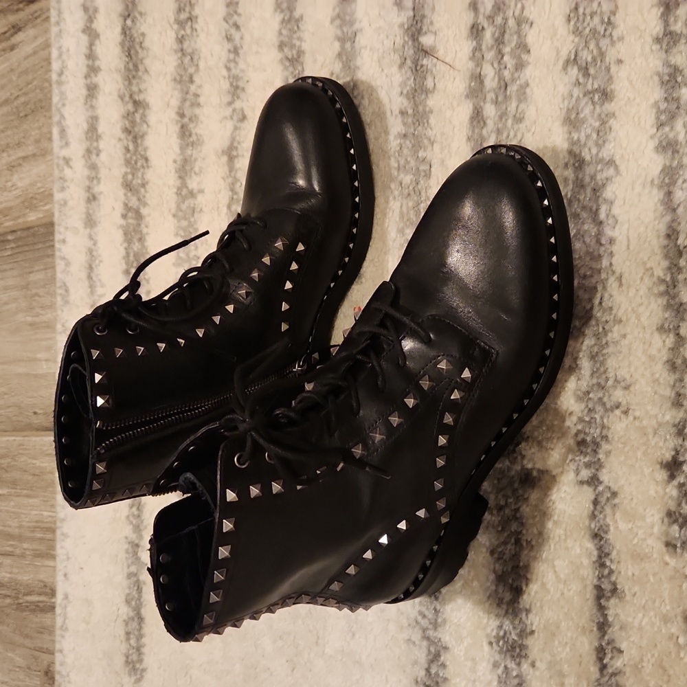 Ash studded combat boots